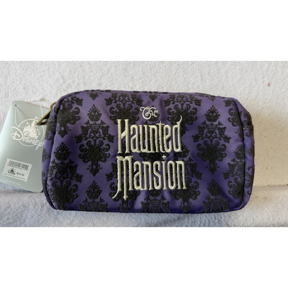 Disney Parks Haunted Mansion Wallpaper Purple Belt Bag Fanny Pack Halloween New